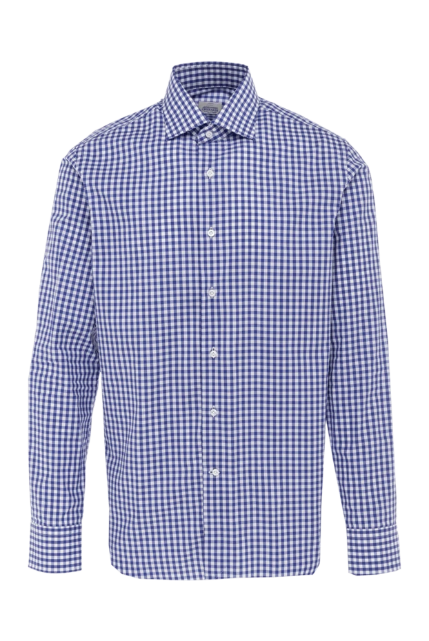 Alessandro Gherardi man blue cotton shirt for men купить с ценами и фото 149723 - photo 1