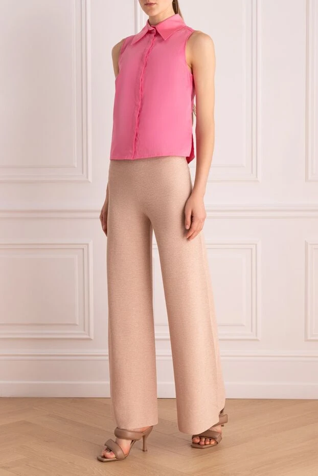 D.Exterior woman pink viscose and polyester trousers for women купить с ценами и фото 149775 - photo 2