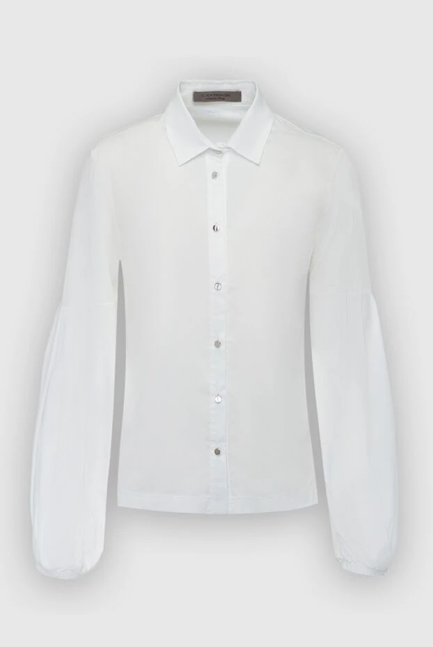 D.Exterior woman white cotton and polyamide shirt for women купить с ценами и фото 149778 - photo 1