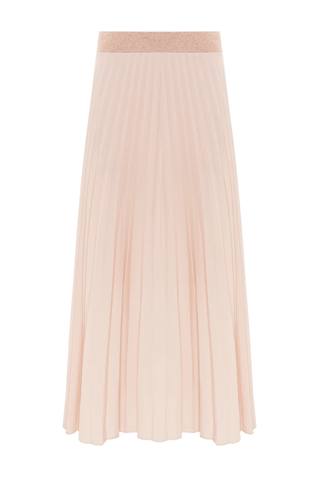 Плиссированная миди-юбка бежевая - фото 1