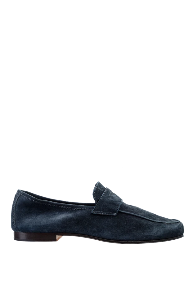 Andrea Ventura man blue suede loafers for men купить с ценами и фото 149840 - photo 1