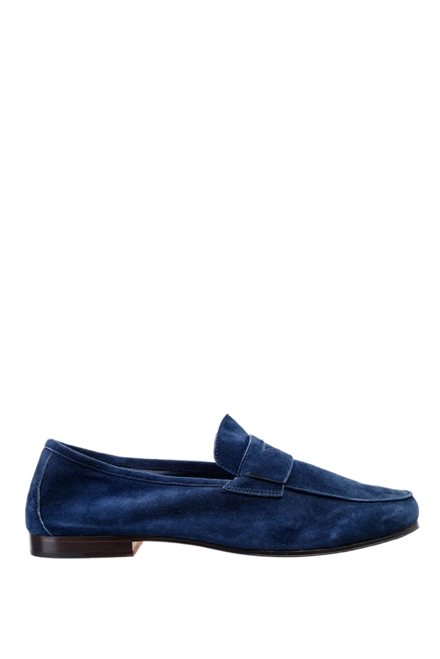 Andrea Ventura man blue suede loafers for men купить с ценами и фото 149842 - photo 1