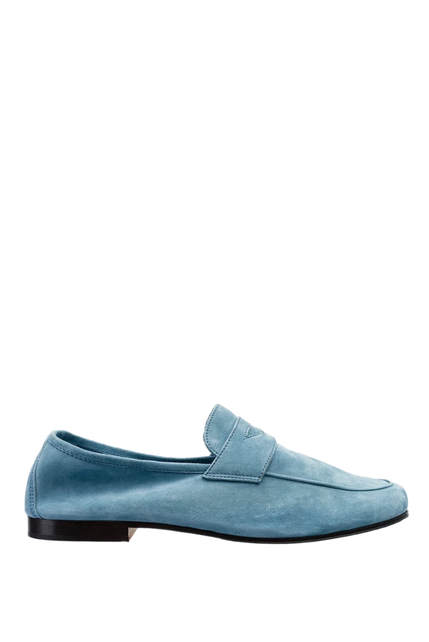 Andrea Ventura man blue suede loafers for men купить с ценами и фото 149843 - photo 1