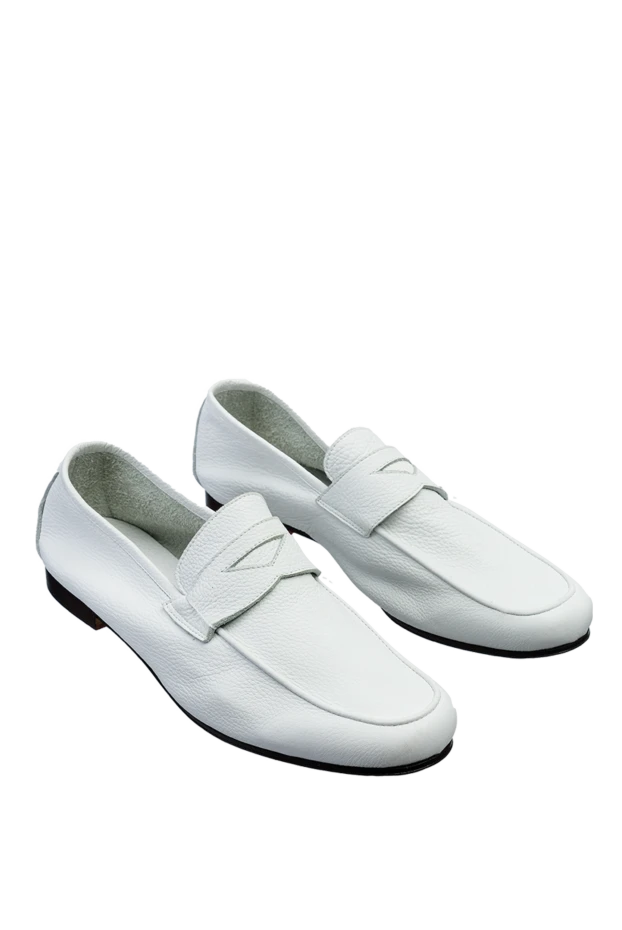 Andrea Ventura men's loafers made of genuine white leather with a classic silhouette
 149854 - photo 3
