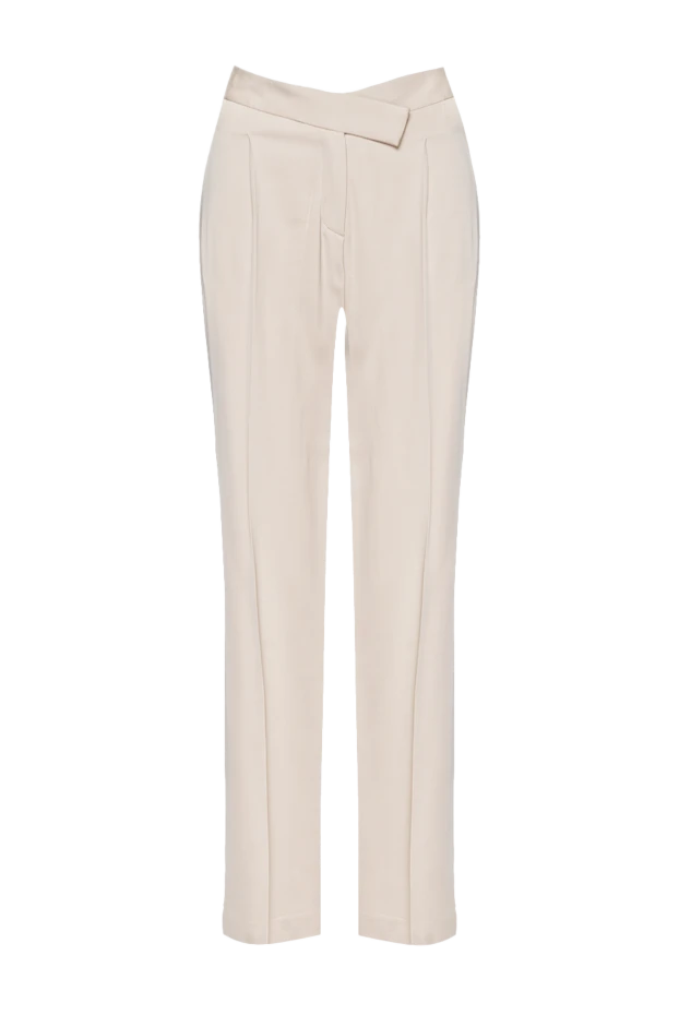 Women's classic high-waisted pants white - photo 1