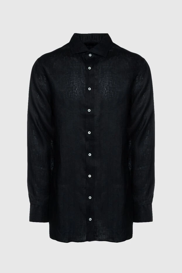 Tombolini man men's black linen shirt купить с ценами и фото 149980 - photo 1