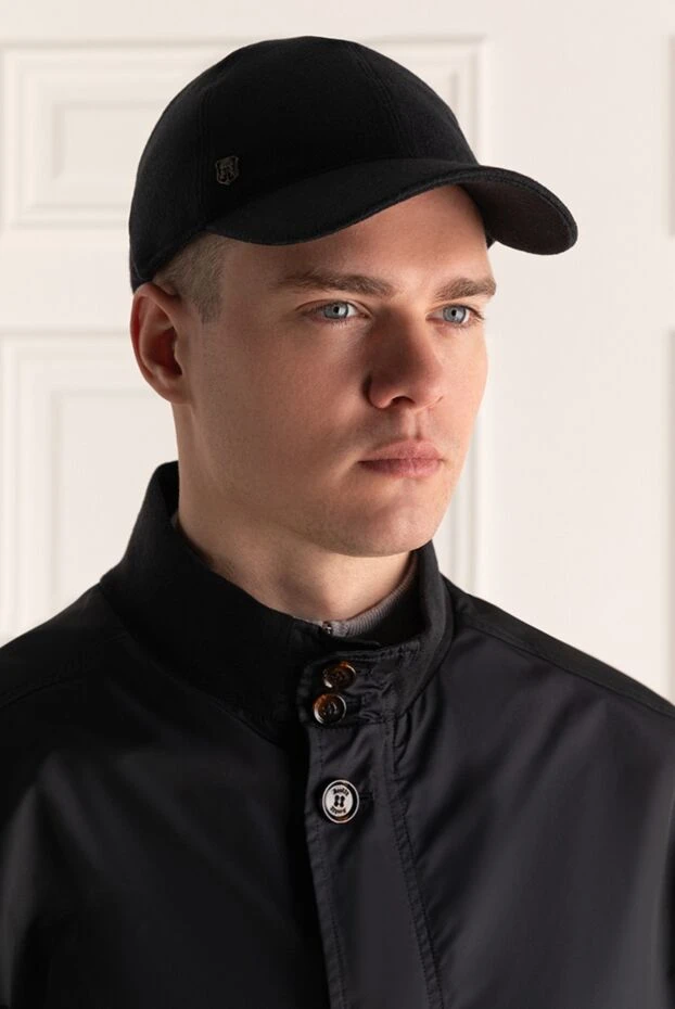 Corneliani man cashmere cap black for men купить с ценами и фото 150000 - photo 2