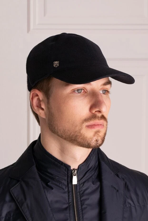 Corneliani man blue cashmere cap for men купить с ценами и фото 150002 - photo 2