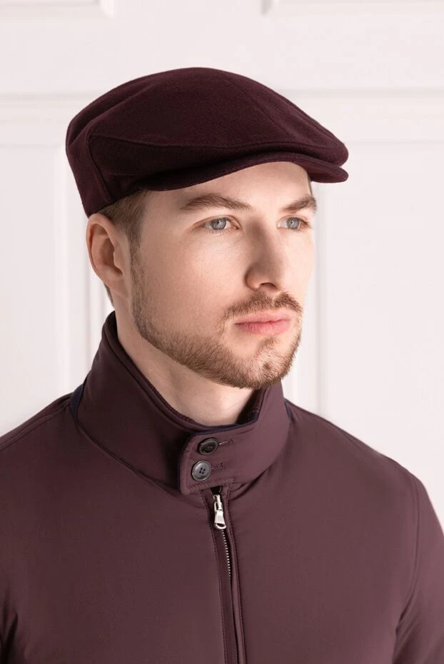 Corneliani man red wool and cashmere cap for men купить с ценами и фото 150013 - photo 2