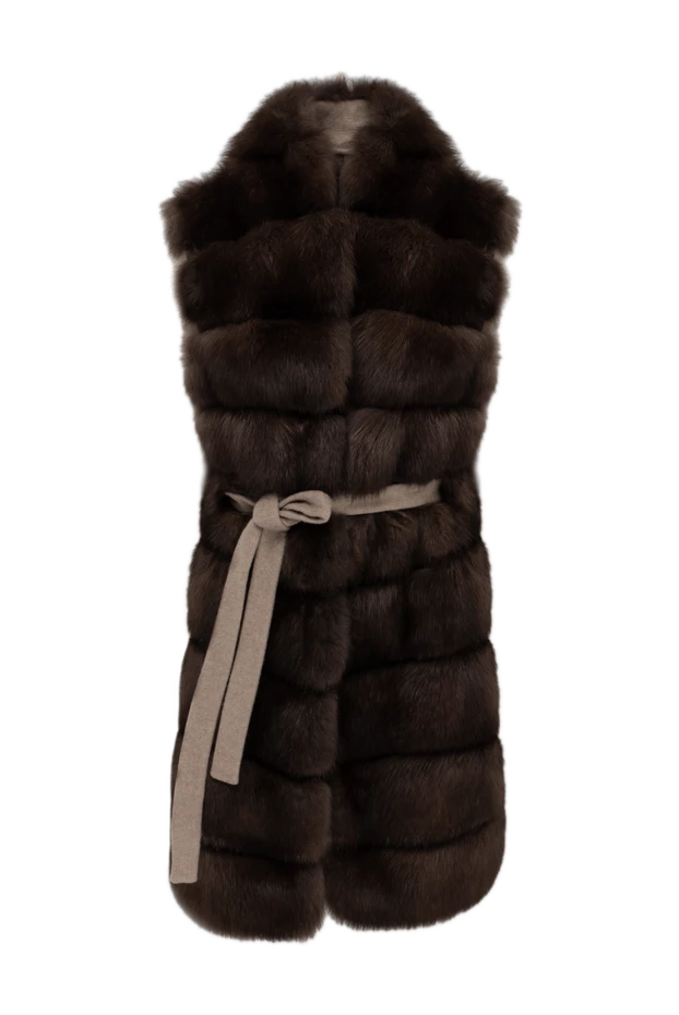 FG Furs woman brown women's vest made of natural sable and cashmere fur купить с ценами и фото 150083 - photo 1