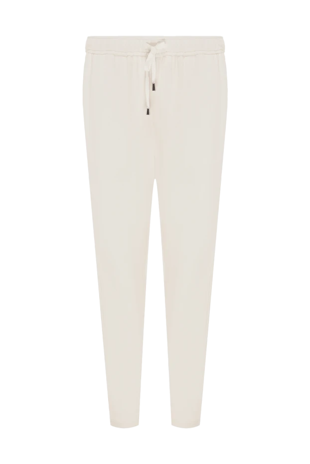 Ermanno Scervino woman white viscose and wool trousers for women купить с ценами и фото 150119 - photo 1