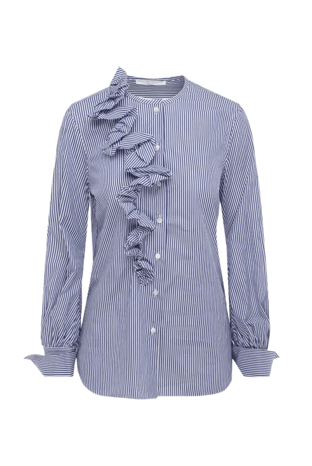 Ermanno Scervino woman blue cotton blouse for women купить с ценами и фото 150125 - photo 1