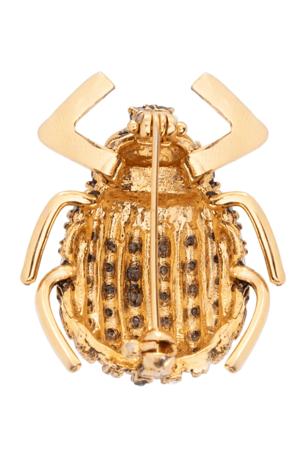 Ermanno Scervino brooch for women golden with crystals in the form of a beetle 150149 - photo 3