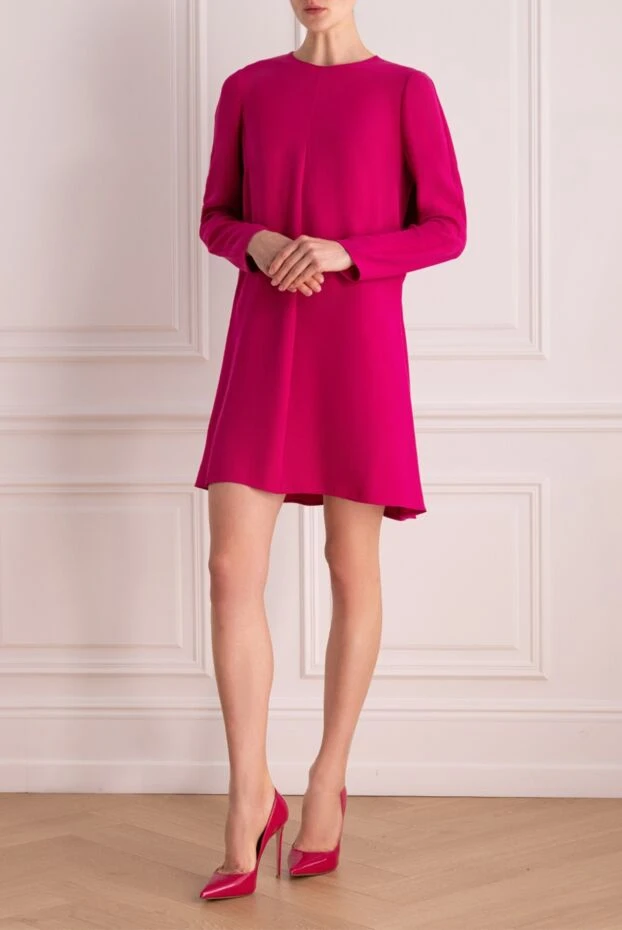 Valentino woman pink silk dress for women купить с ценами и фото 150181 - photo 2