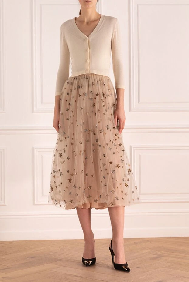 Valentino woman beige polyamide skirt for women купить с ценами и фото 150190 - photo 2