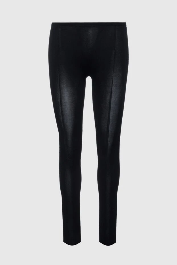 Valentino woman black viscose and polyester leggings for women купить с ценами и фото 150198 - photo 1