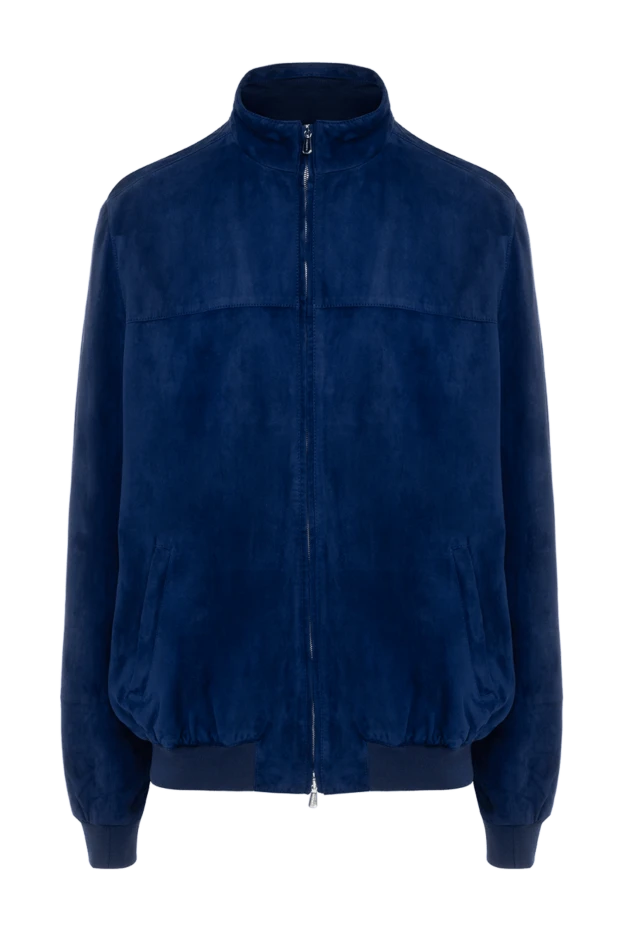 Enrico Mandelli man blue suede jacket for men купить с ценами и фото 150200 - photo 1