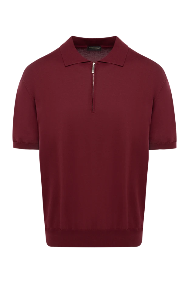 Cesare di Napoli man cotton polo burgundy for men купить с ценами и фото 150207 - photo 1