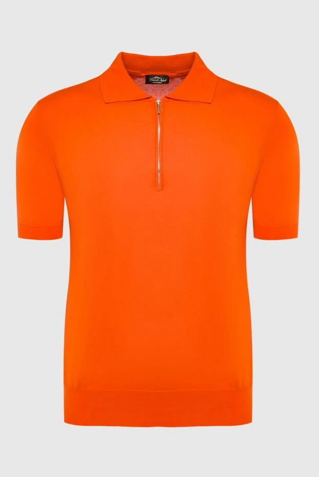 Cesare di Napoli man cotton polo orange for men купить с ценами и фото 150212 - photo 1