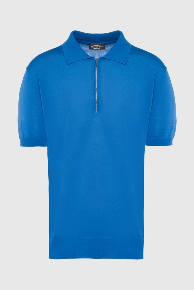 Cesare di Napoli man silk polo blue for men купить с ценами и фото 150224 - photo 1