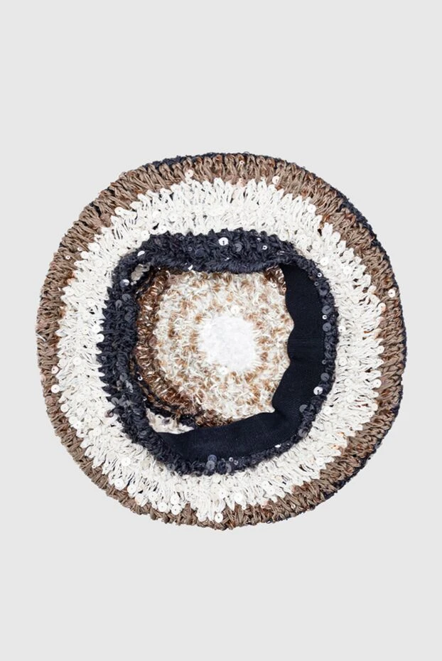 Brunello Cucinelli brown women's beret with sewn beads 150307 - photo 3