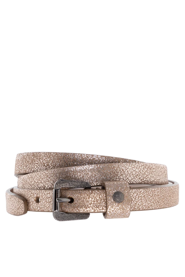 Brunello Cucinelli woman golden leather belt for women купить с ценами и фото 150312 - photo 1