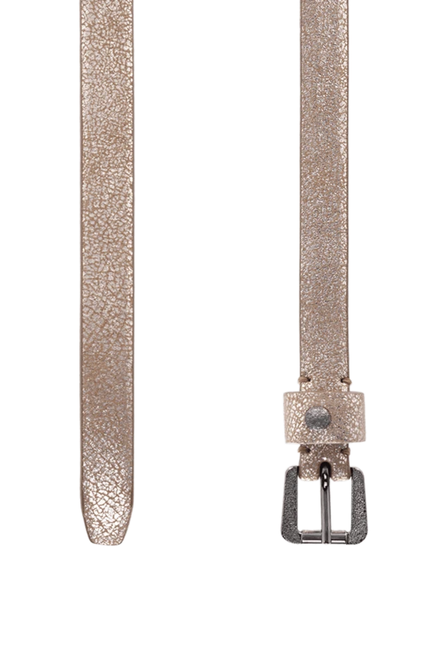 Brunello Cucinelli women's thin leather belt golden 150312 - photo 3