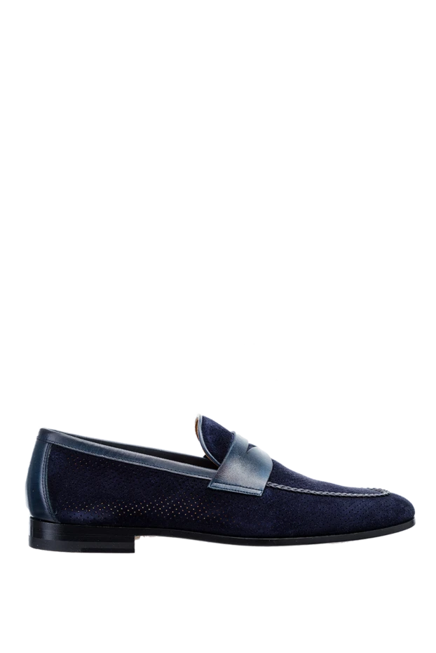 Magnanni man blue suede loafers for men купить с ценами и фото 150327 - photo 1