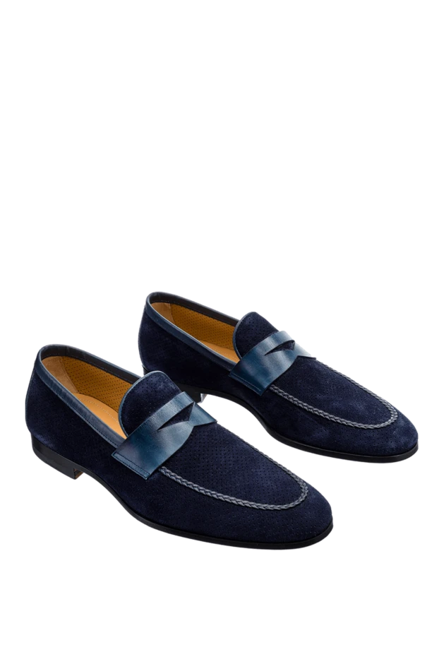 Magnanni man blue suede loafers for men купить с ценами и фото 150327 - photo 2