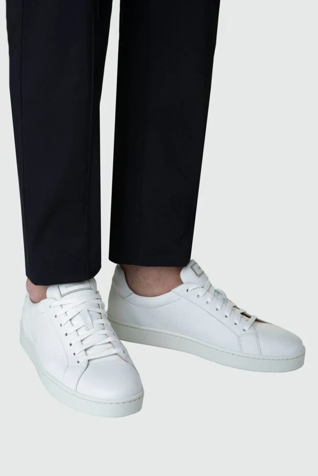 Magnanni man white leather sneakers for men купить с ценами и фото 150328 - photo 2