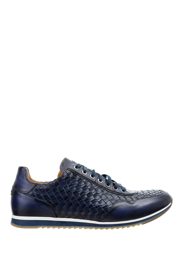 Magnanni man blue leather sneakers for men купить с ценами и фото 150330 - photo 1