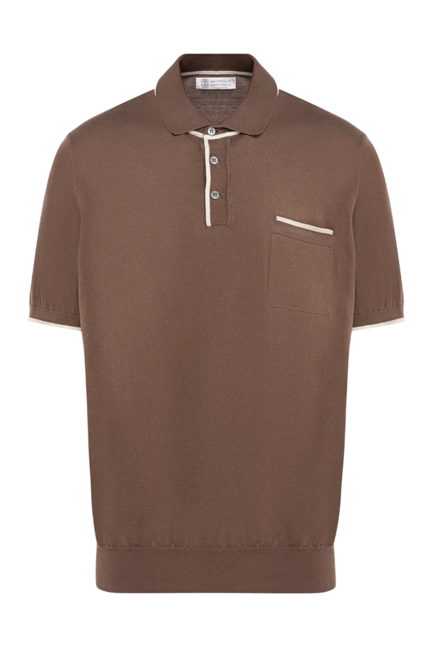 Brunello Cucinelli man cotton polo beige for men купить с ценами и фото 150349 - photo 1