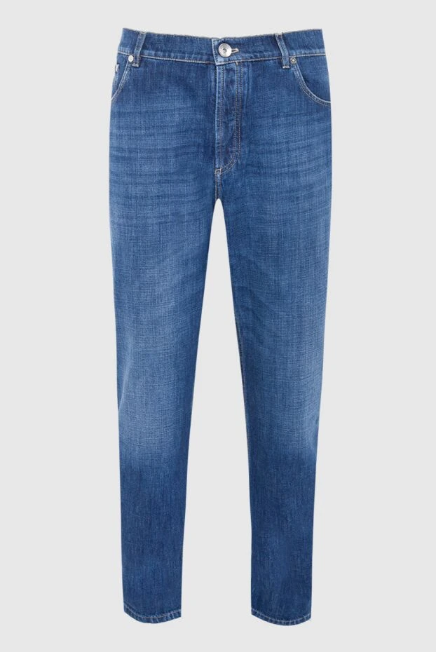 Brunello Cucinelli man blue cotton jeans for men купить с ценами и фото 150378 - photo 1