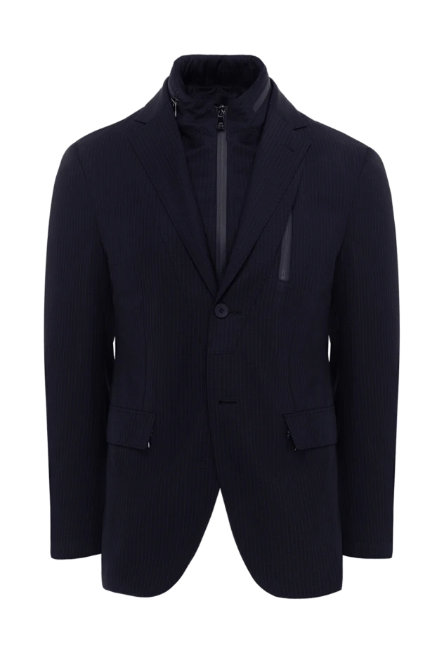 Corneliani man black wool jacket for men купить с ценами и фото 150468 - photo 1