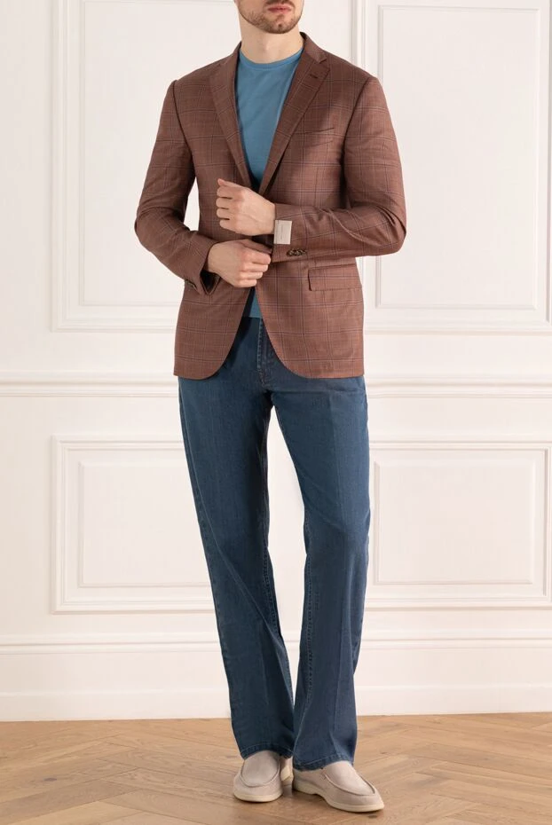 Corneliani man brown wool jacket for men купить с ценами и фото 150474 - photo 2