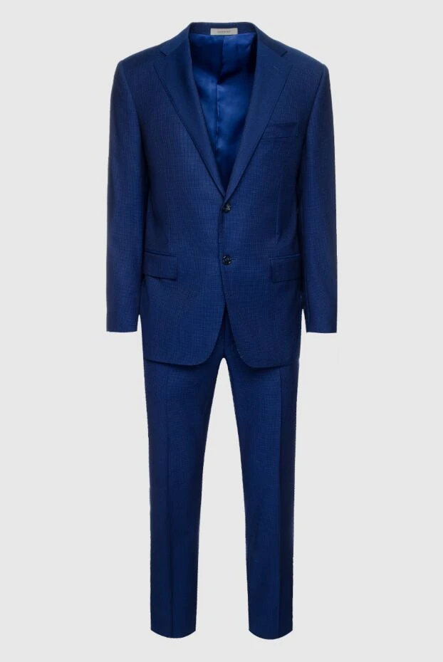 Corneliani man men's suit made of wool, blue купить с ценами и фото 150475 - photo 1