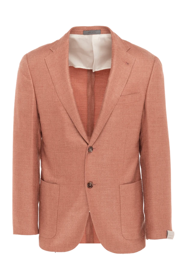 Corneliani man orange wool and silk jacket for men купить с ценами и фото 150481 - photo 1