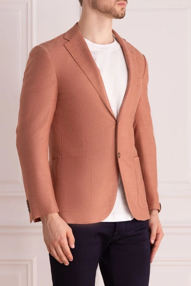 Corneliani ерлерге арналған қызғылт сары жүн және жібек күрте 150481 - фото 3