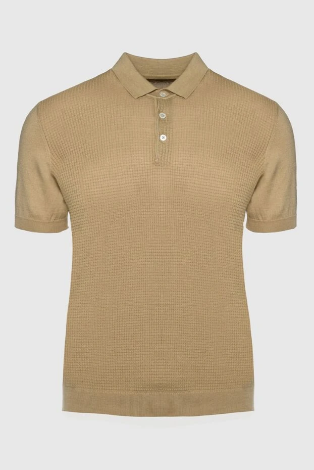 Corneliani man cotton polo beige for men купить с ценами и фото 150492 - photo 1