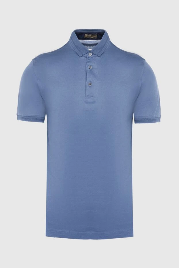 Corneliani man cotton polo blue for men купить с ценами и фото 150499 - photo 1