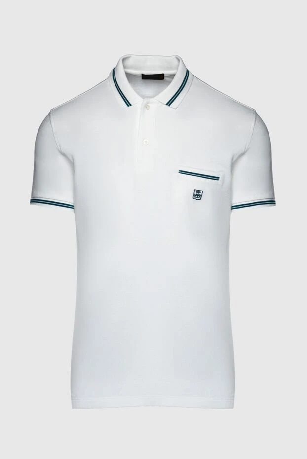 Corneliani man cotton polo white for men купить с ценами и фото 150502 - photo 1