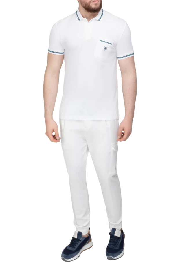 Corneliani man cotton polo white for men купить с ценами и фото 150502 - photo 2