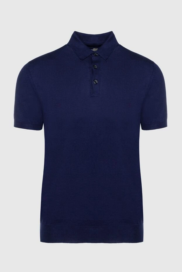 Corneliani man cotton polo blue for men купить с ценами и фото 150503 - photo 1