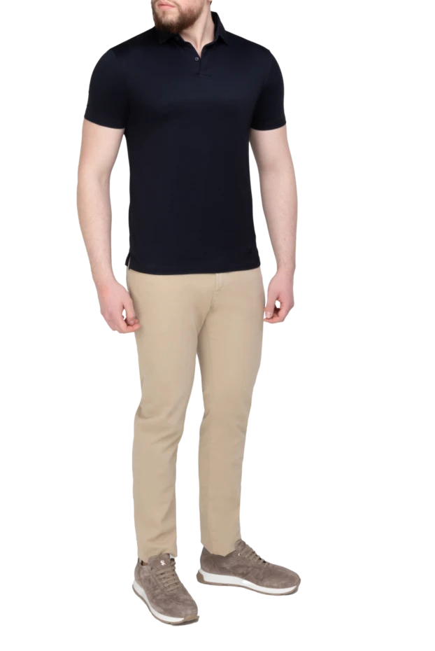 Corneliani man cotton polo black for men купить с ценами и фото 150504 - photo 2