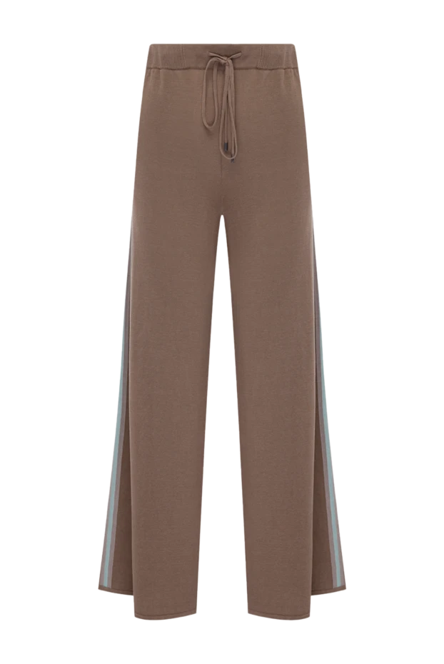 Re Vera woman brown silk and linen trousers for women купить с ценами и фото 150595 - photo 1