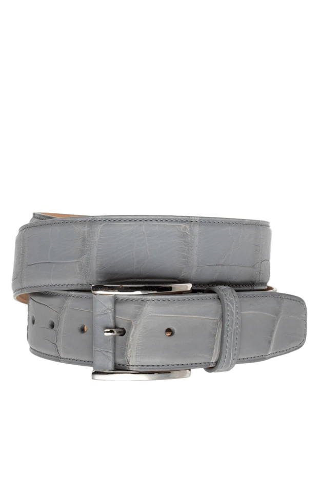 Tardini man gray crocodile leather belt for men купить с ценами и фото 150611 - photo 1