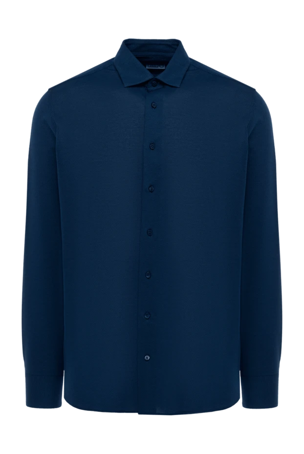 Zilli man blue cotton shirt for men купить с ценами и фото 150643 - photo 1