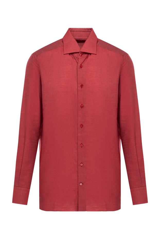 Zilli man red cashmere and cotton shirt for men купить с ценами и фото 150644 - photo 1