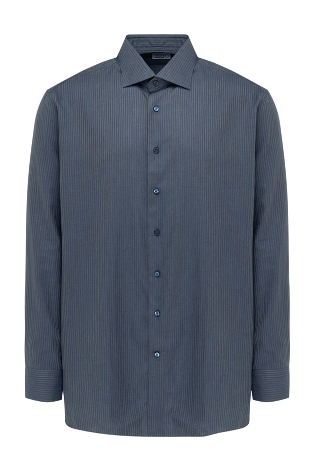 Zilli man blue cotton shirt for men купить с ценами и фото 150645 - photo 1