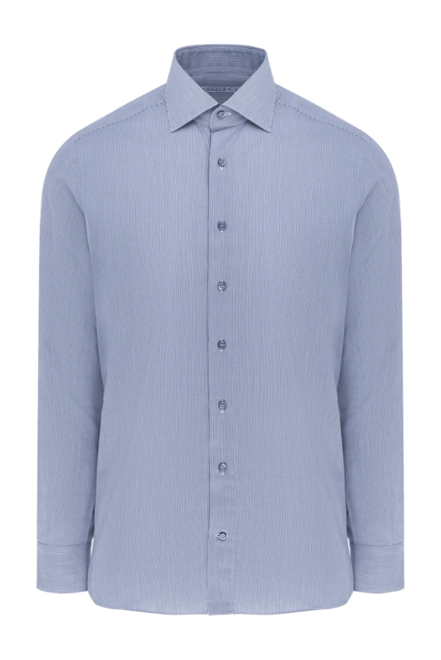 Zilli man blue cotton shirt for men купить с ценами и фото 150646 - photo 1